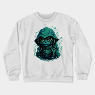 Maltese as green angry ninja Crewneck Sweatshirt